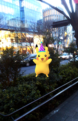 表参道でピカチュウ